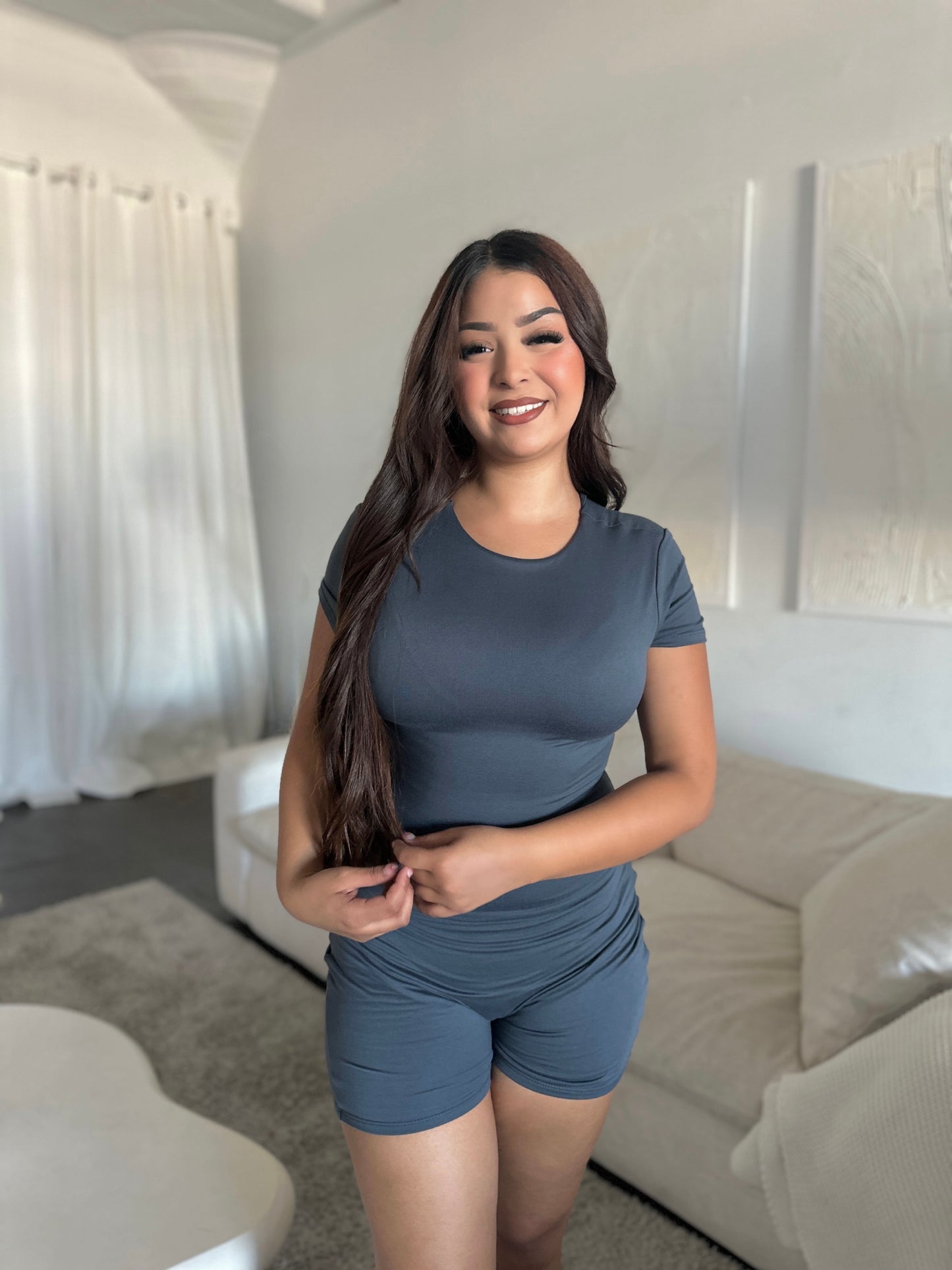 Drea Romper Grey