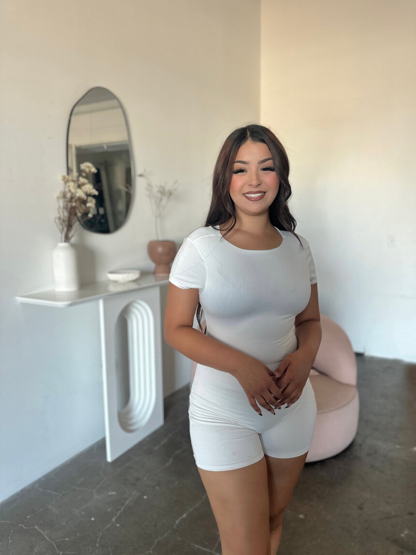 Drea Romper White